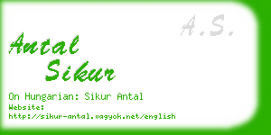 antal sikur business card